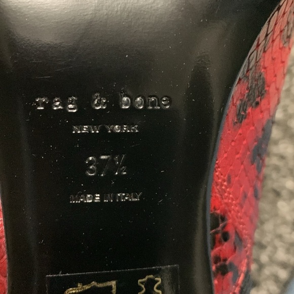 rag & bone Ellis Boot in Red Sz 7.5 - Picture 7 of 12